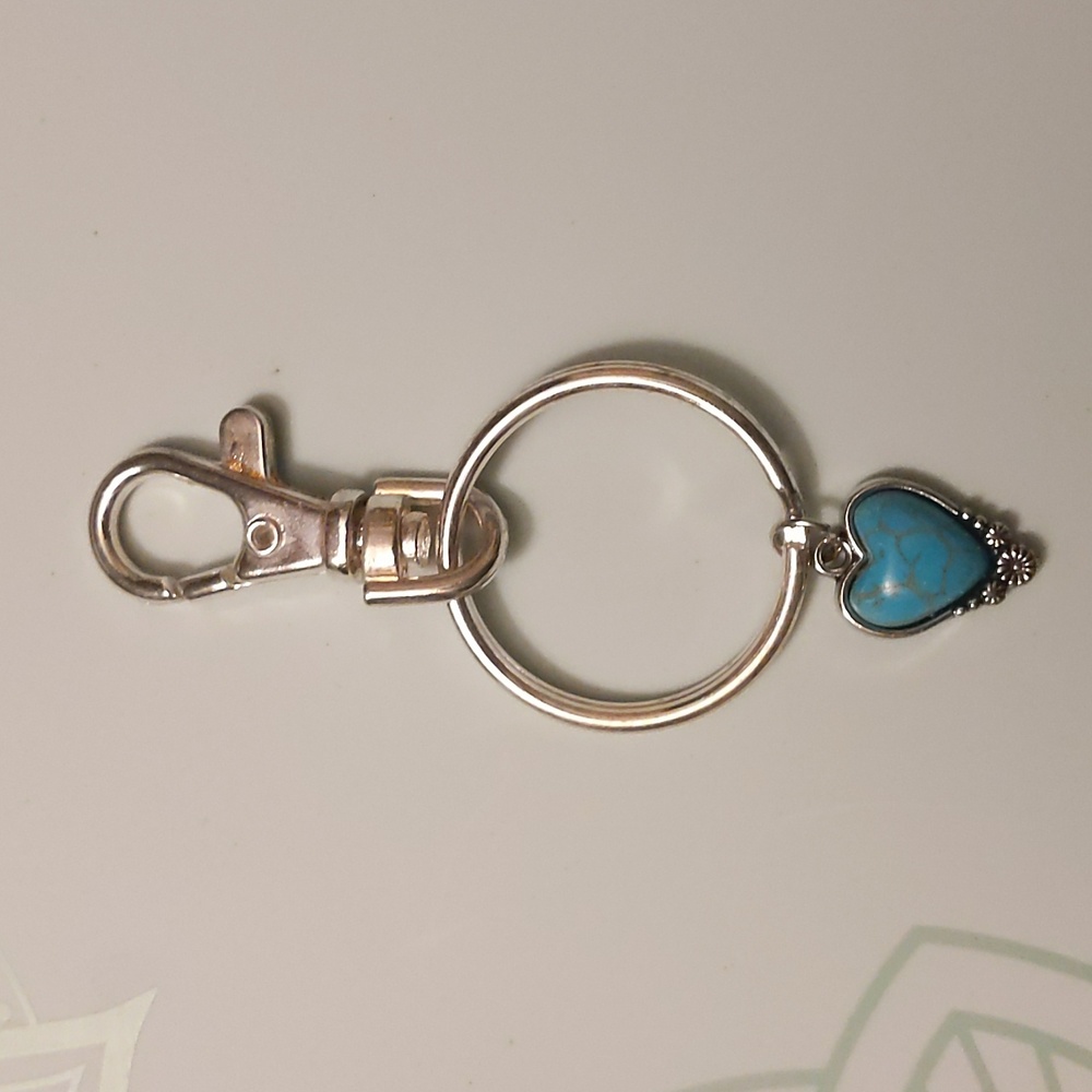 Blue Heart keychain/bag charm